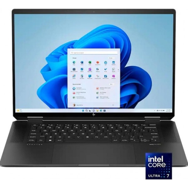 HP - Spectre 2-in-1 16" 2.8K OLED Touch-Screen Laptop - Intel Core Ultra 7 - 32GB Memory - NVIDIA GeForce RTX 4050 - 1TB SSD - Nightfall Black