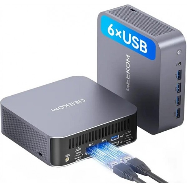 Geekom - GT1 Mega AI Mini PC, 14th Gen Intel Ultra U5-125H, 32GB DDR5 RAM& 1TB SSD, Windows 11 Pro Pre-installed - Starry Gray