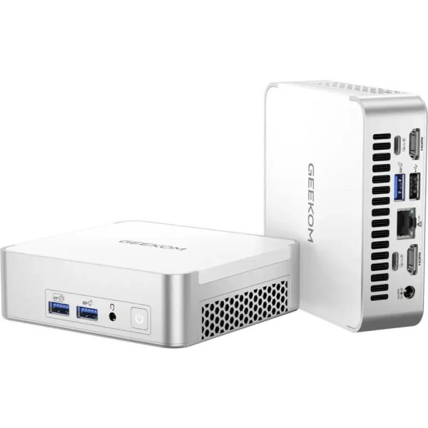 Geekom - XT12 Pro Mini PC, 12th Gen Intel i9-12900HK NUC12 Mini Computers, 32GB DDR4 RAM& 1TB SSD, Windows 11 Pro Pre-installed - White+Silver