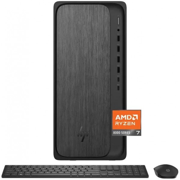 HP - OmniDesk Desktop - AMD Ryzen 7 - 32GB Memory - 2TB SSD - Gray Wood