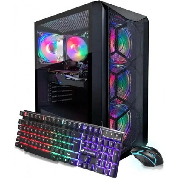 STGAubron - Gaming PC Computer Desktop, AMD Ryzen 5 5500G up to 4.2Ghz, GeForce RTX 3060 12G, 16G DDR4 RAM, 1T SSD, WIN11H - Black