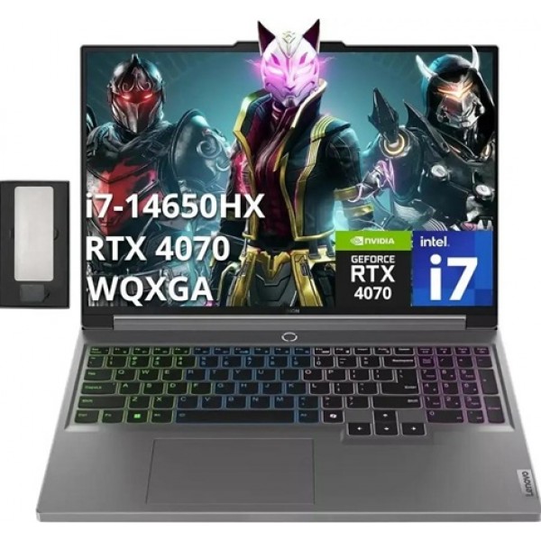 Lenovo - Legion 5 16" 165Hz Gaming Laptop, Intel i7-14650HX,NVIDIA GeForce RTX 4070,32GB DDR5,512GB SSD,Win 11,256GB Dock Station - Gray