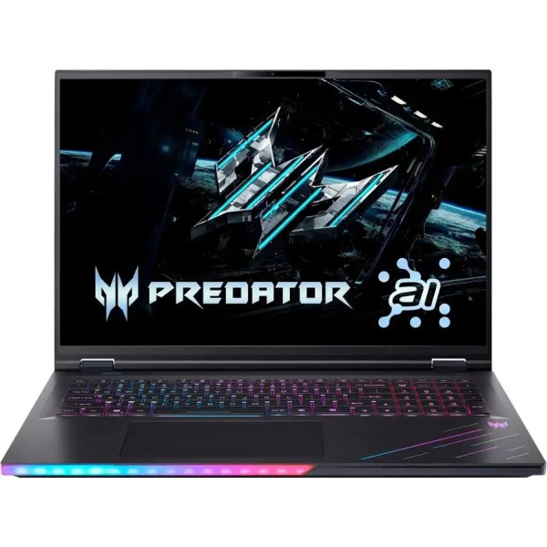 Acer - Predator Helios 18 AI - 18" 250Hz Gaming Laptop - 2560 x 1600 -Intel Core Ultra 9 - NVIDIA GeForce RTX 5080 – 32GB – 1TB - Abyssal Black