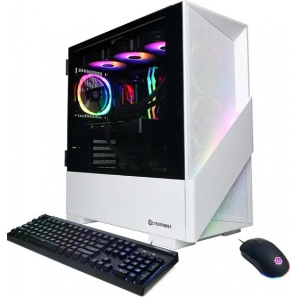 CyberPowerPC - Gamer Supreme Gaming Desktop - AMD Ryzen 7 7800X3D - 32GB Memory - AMD Radeon RX 9070 16GB - 1TB PCIe 4.0 SSD - White