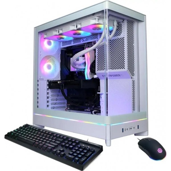 CyberPowerPC - Gamer Supreme Gaming Desktop - AMD Ryzen 9 9900X - 32GB Memory - AMD Radeon RX 9070 XT 16GB - 2TB PCIe 4.0 SSD - White