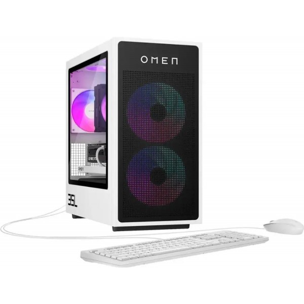 HP OMEN - 35L Gaming Desktop - AMD Ryzen 7 8700F - 32GB DDR5 Memory - NVIDIA GeForce RTX 5070 - 1TB SSD - Panda Metal
