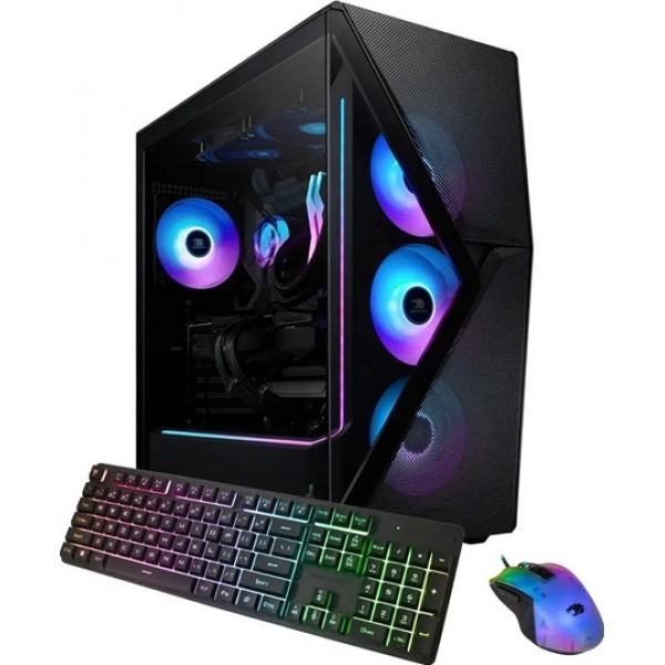 iBUYPOWER - Slate Gaming Desktop PC - AMD Ryzen 7 7800X3D- AMD Radeon RX 7800XT 16GB- 32GB DDR5 RGB RAM - 2TB NVMe - Black