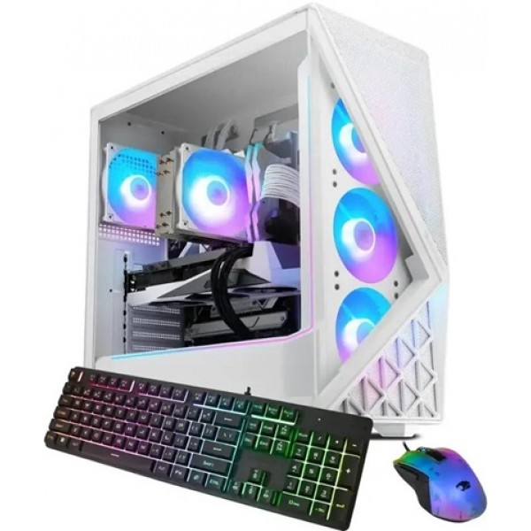 iBUYPOWER - Slate Gaming Desktop PC -Intel Core Ultra 9 285, NVIDIA GeForce RTX 5060Ti 8GB, 64GB DDR5 RGB,2TB SSD - White