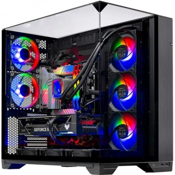 Skytech Gaming - O11V Gaming Desktop PC - AMD Ryzen 7 7700 - 32GB Memory - AMD Radeon RX 9070XT - 1TB NVMe SSD - Black