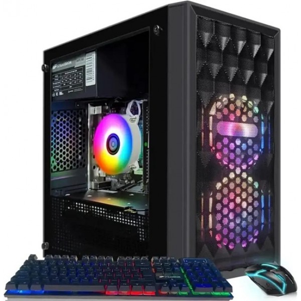 STGAubron - Gaming PC Computer Desktop, Radeon RX 590 8G, Intel Core I7 8th up to 4.1GHz, 16G DDR4, 512G SSD, Win11 Home - Black