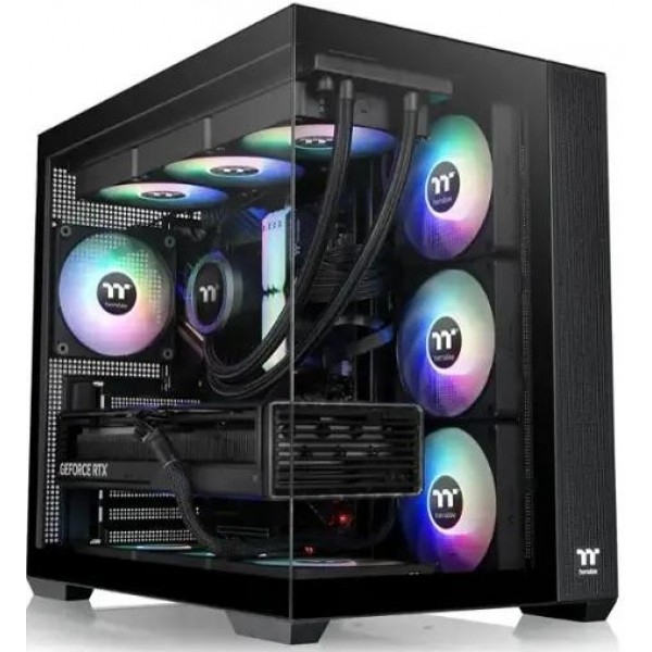 Thermaltake - LCGS View 9880-380 Gaming Desktop AMD Ryzen 7 9800X3D - 32GB DDR5, NVIDIA GeForce RTX 5080, 1TB NVMe M.2 - Black