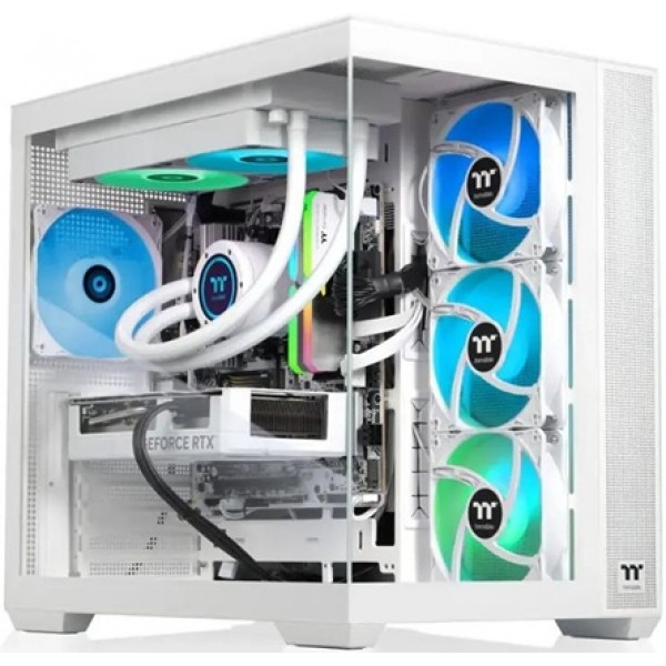 Thermaltake - LCGS Vista 470S Gaming Desktop AMD Ryzen 7 7800X3D, 32GB DDR5 Memory, NVIDIA GeForce RTX 4070 Super, 2TB NVMe M.2,Wifi - White