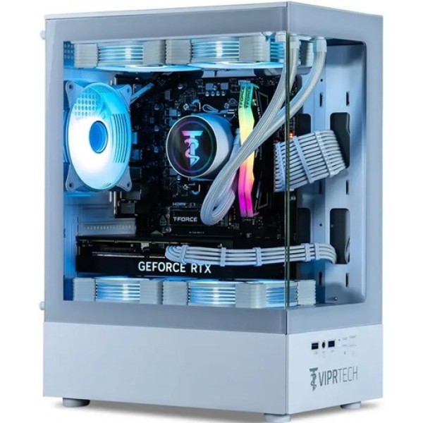 ViprTech - Reaper 2.0 Liquid-Cooled PC - AMD Ryzen 7 8700F 5.0Ghz, RTX 5060 Ti 16GB, 32GB DDR5, 1TB SSD, Gaming Computer W - White