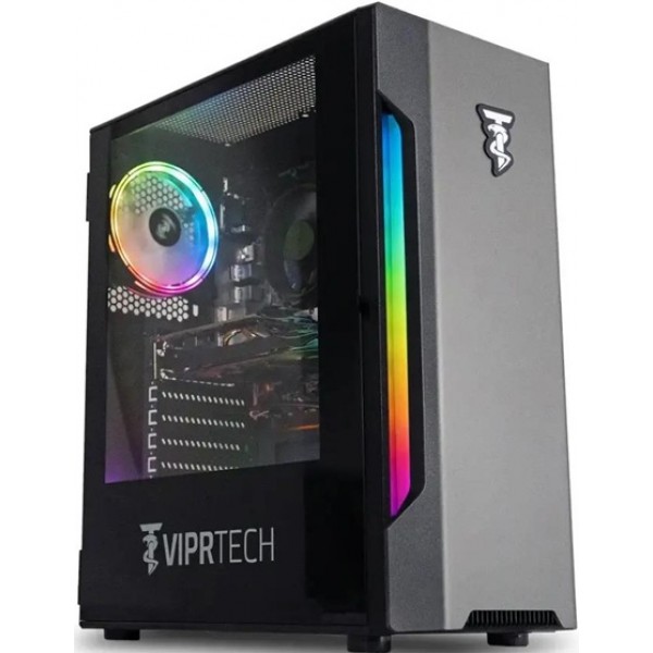 ViprTech - Rebel 1.0 Gaming PC - AMD Ryzen 5 3600 (4.2Ghz), GTX 1660 Super 6GB, 16GB DDR4, 512GB NVMe SSD, Computer - Black