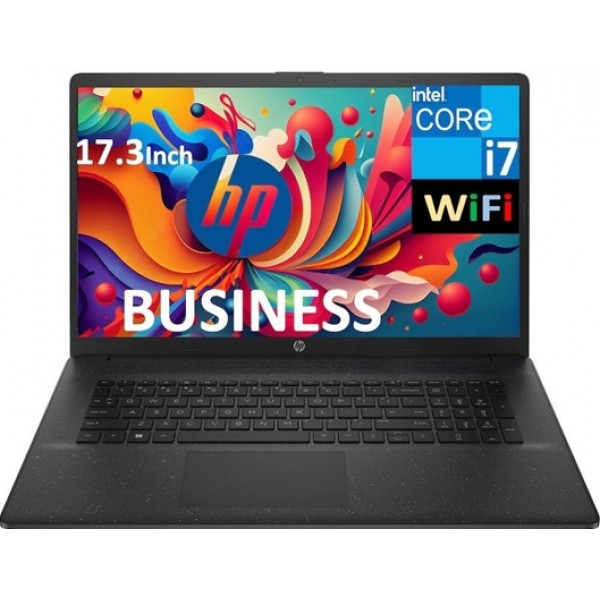 HP - 17t-cn200 4V794AV_1 Laptop, i7-1255U, 32GB, 1TB SSD, 17.3 HD+ (1600x900), Win 11 Pro - Jet Black